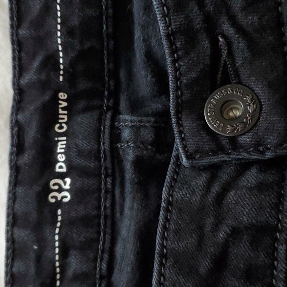Levi's Demi Curve Modern Rise Skinny Black Wash Jean - Picture 5 of 12